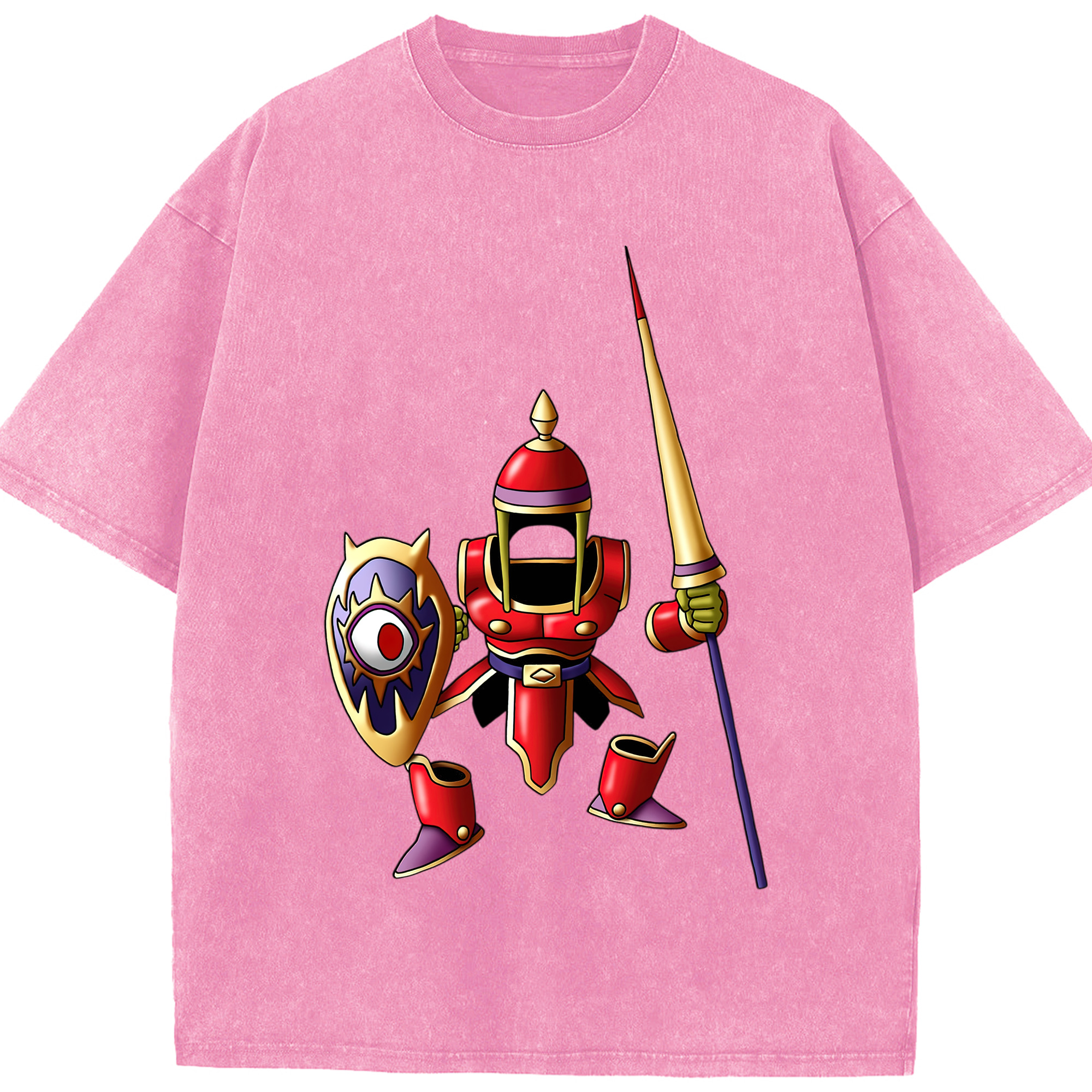 （画像用） ドラゴンクエスト Doragon Kuesuto Dragon Quest 綿100% ヴィンテージ風 半袖Tシャツ（フロントプリント）